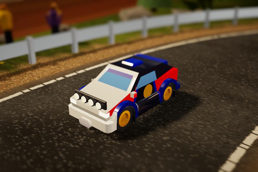 Rally Hatch, the rally hatchback with a spotlight pod and mud flaps